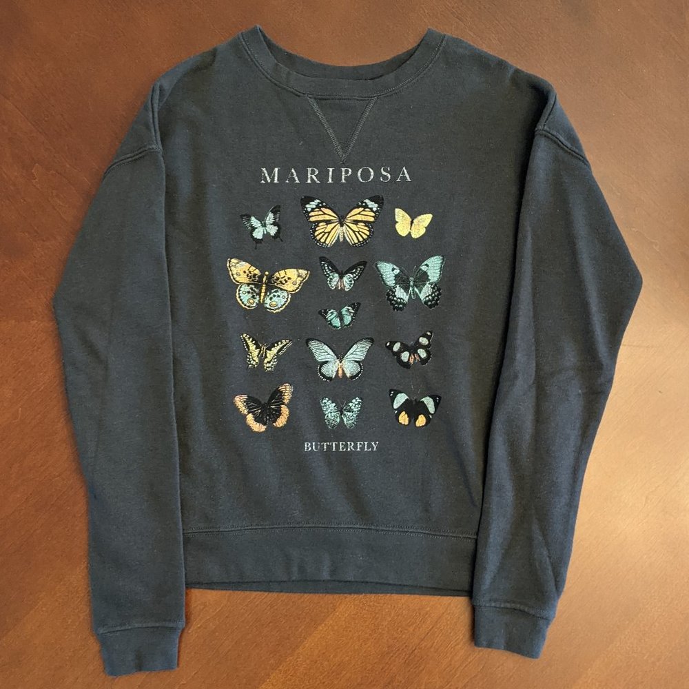 Fifth Sun Mariposa Butterfly Sweatshirt XS